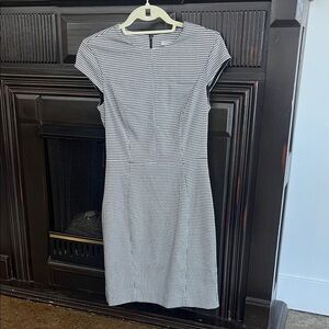 Classic Black and White Checkered Dress